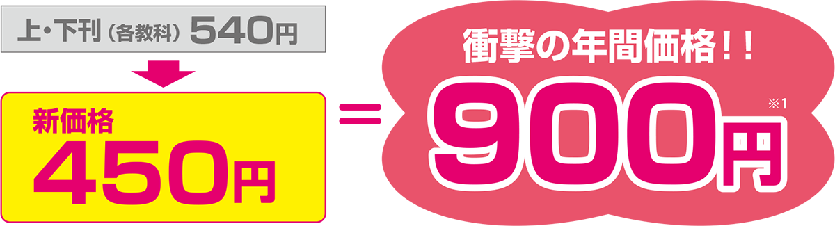 衝撃の年間価格！！900円